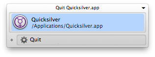 Window Interface for Quicksilver
